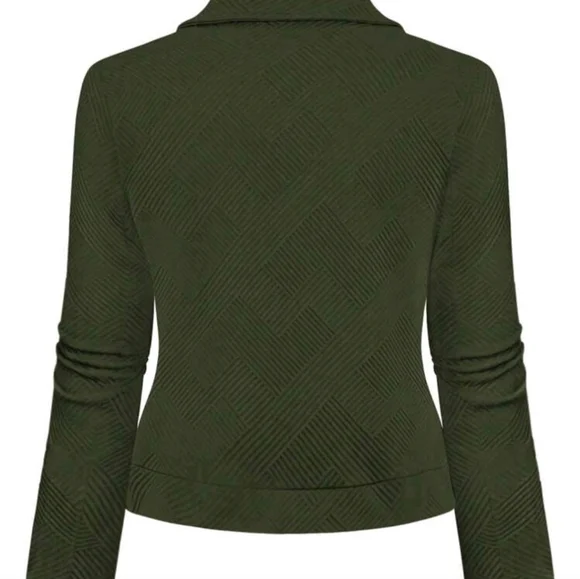 Women's Solid Color Long Sleeve Jacket - Picture 3 of 5